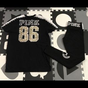 Pink Victoria’s Secret matching clothes